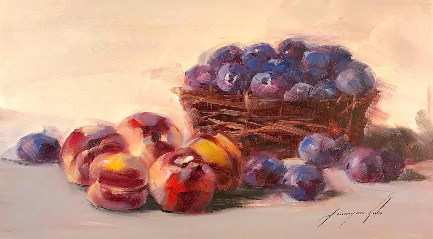 Still life with Plums