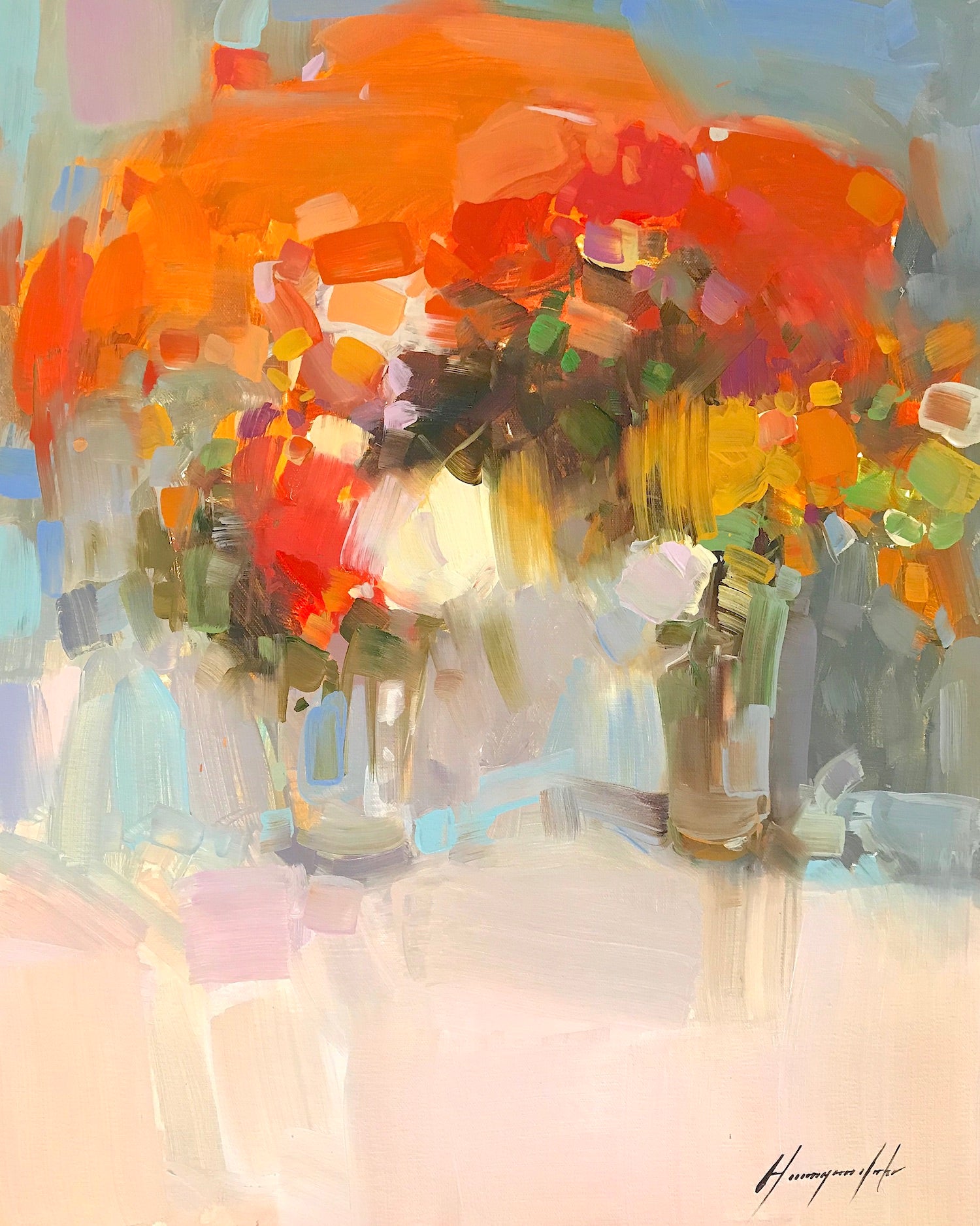 Vase of Yellow Flowers