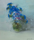 Vase of blue Flowers