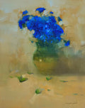 Vase of Blue Flowers