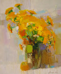 Vase of Yellow Flowers