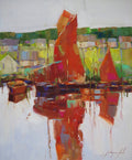 Red Sail Boats