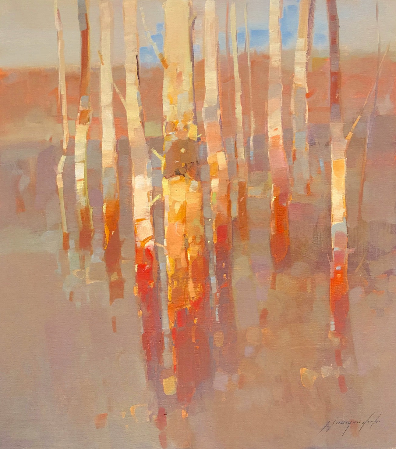 Birches- Sunrise