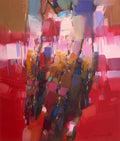 Birches in Red