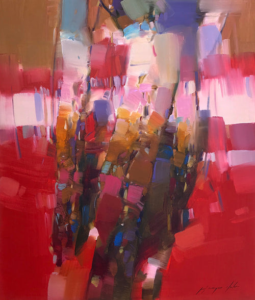 Birches in Red
