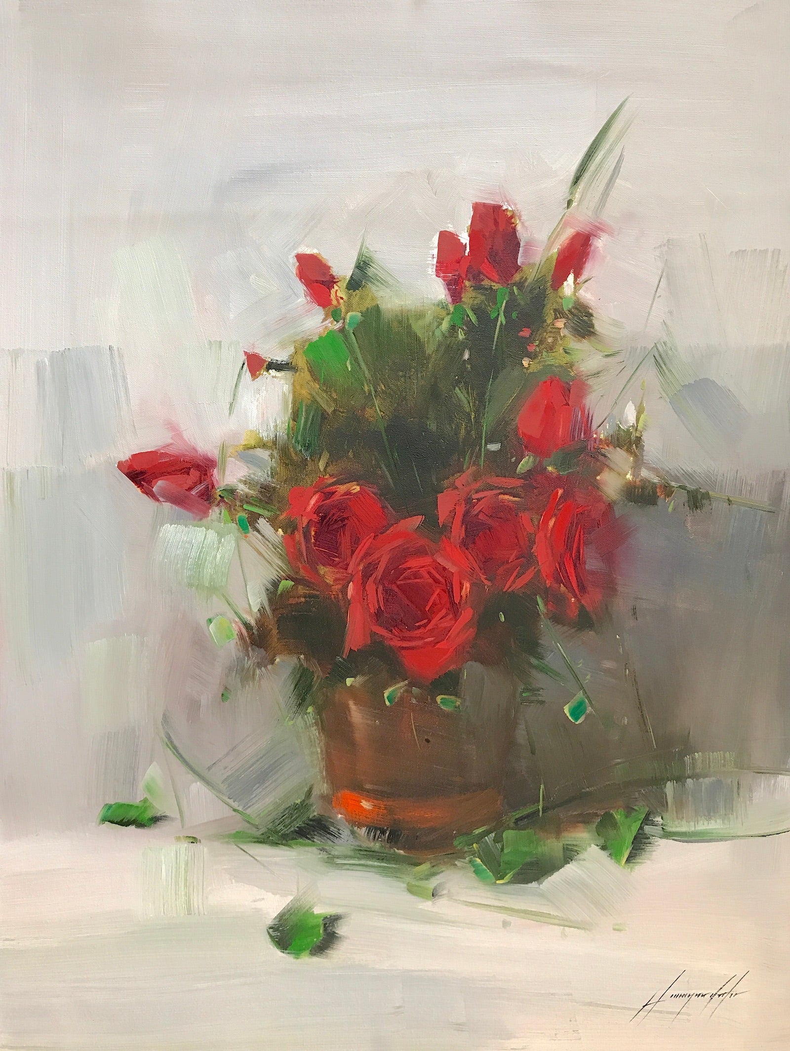 Vase of Roses