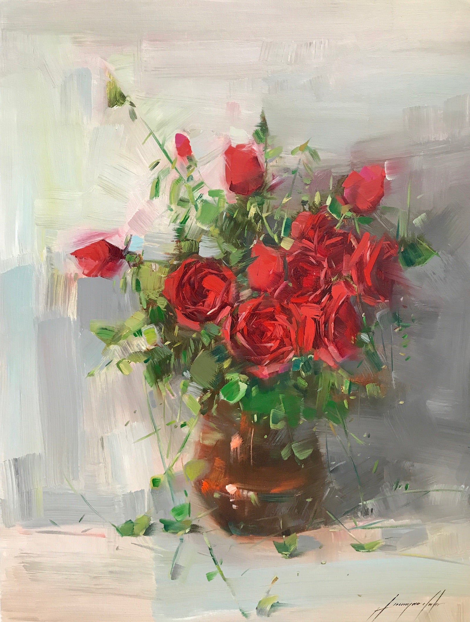 Vase of Roses