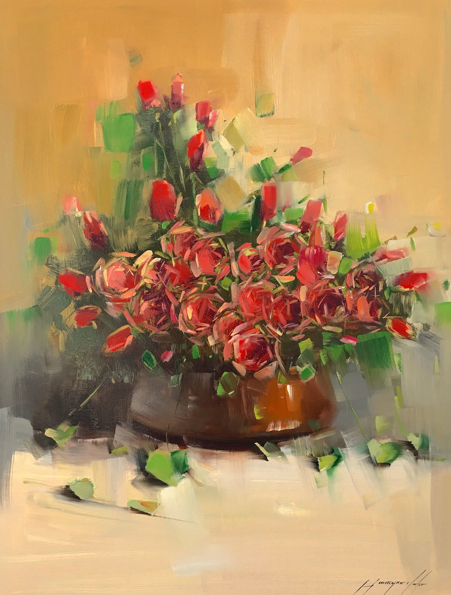 Vase of Roses