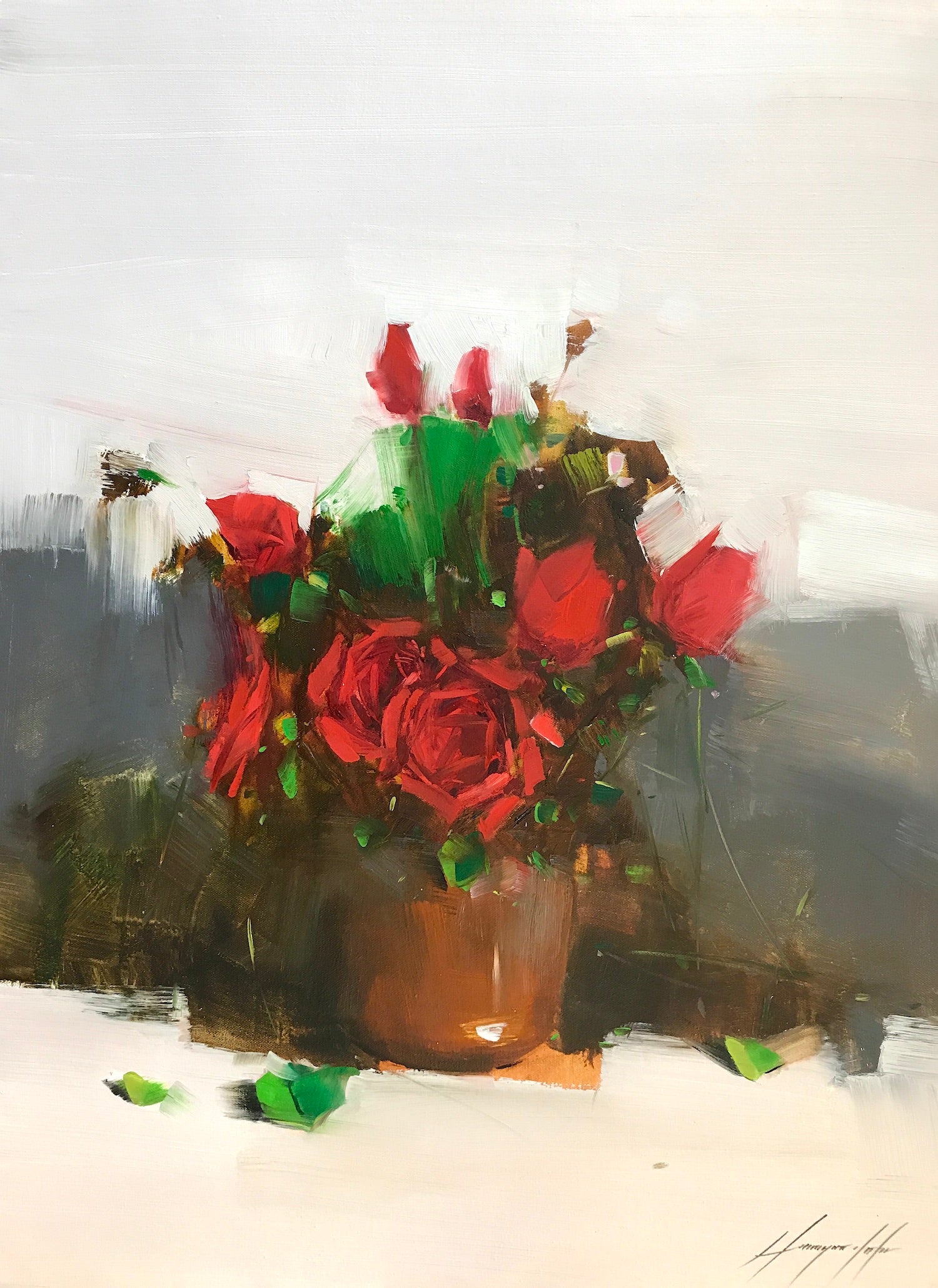 Vase of Roses