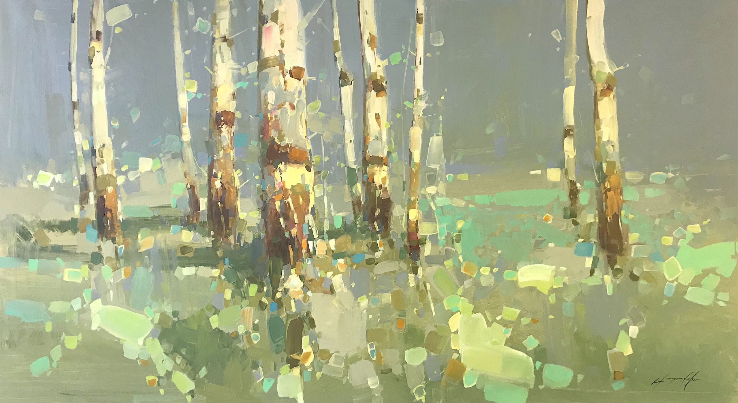 Birches in Cobalt
