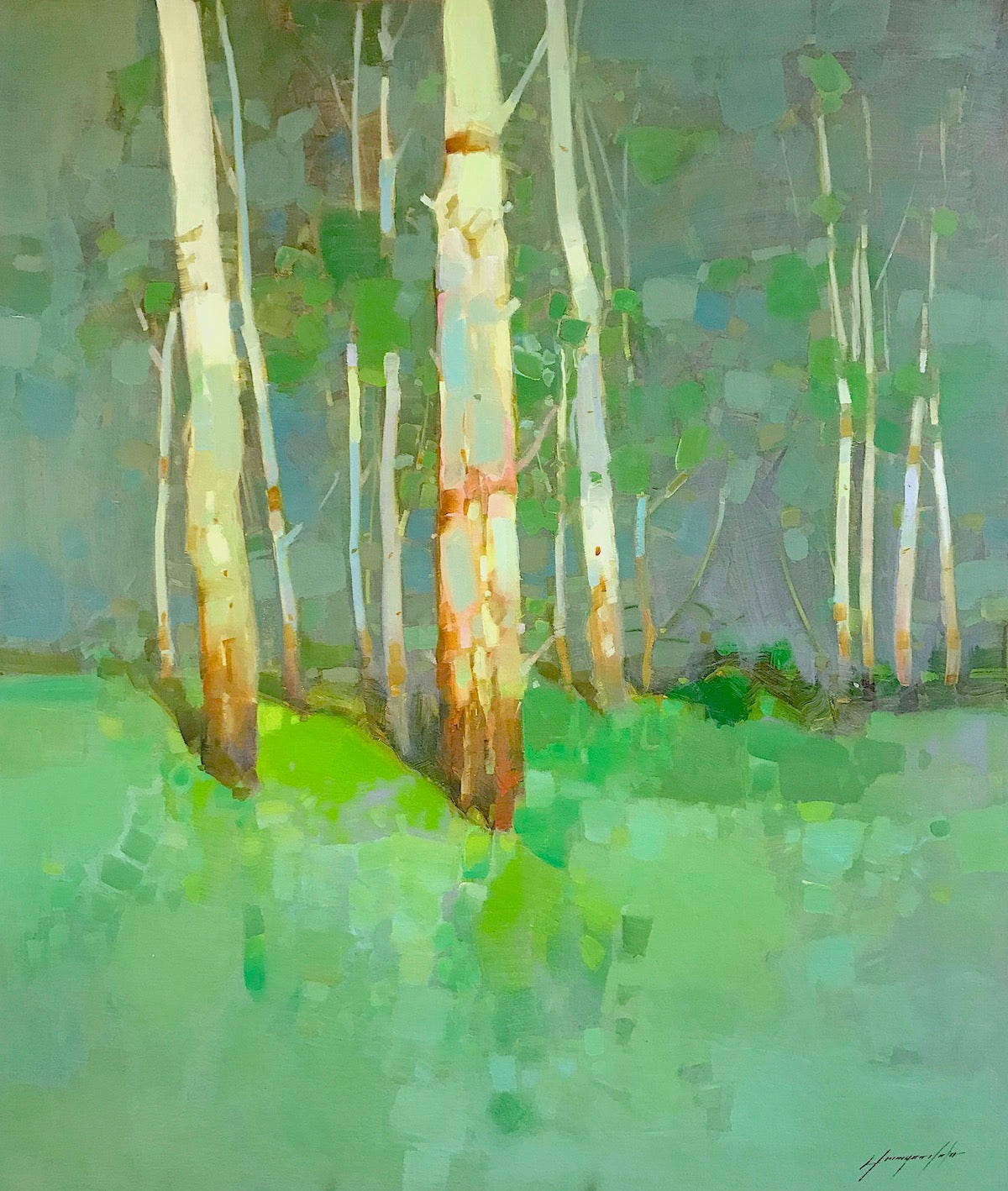Birches in Cobalt