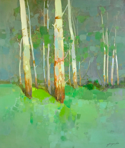 Birches in Cobalt