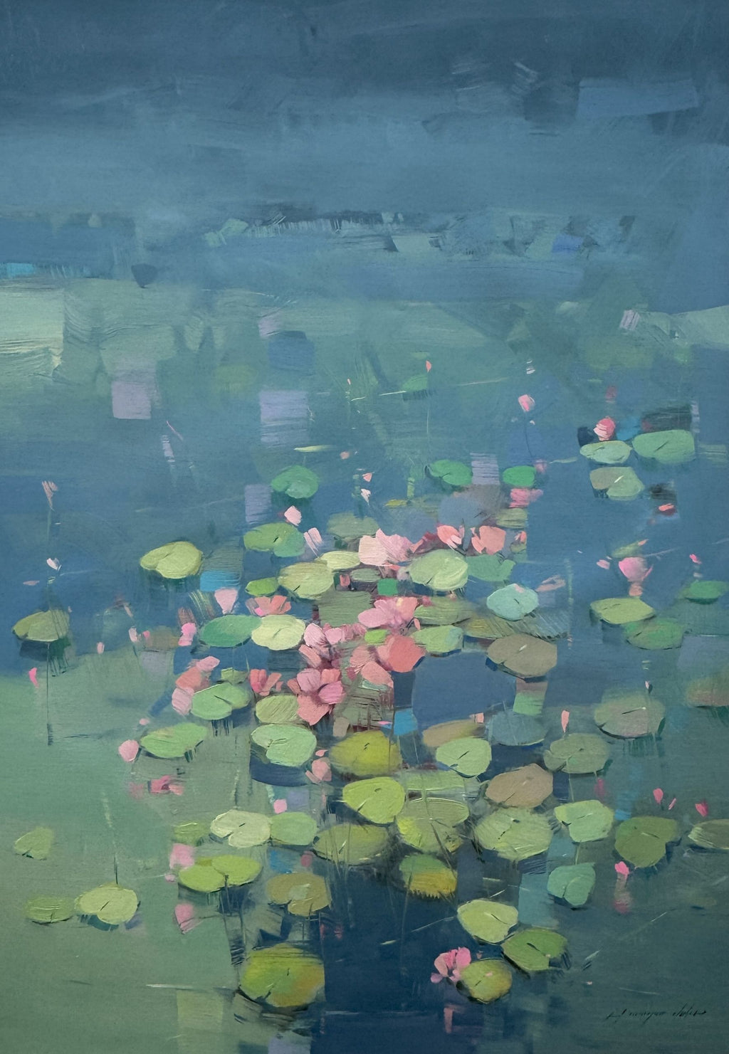 Lilies in Indigo