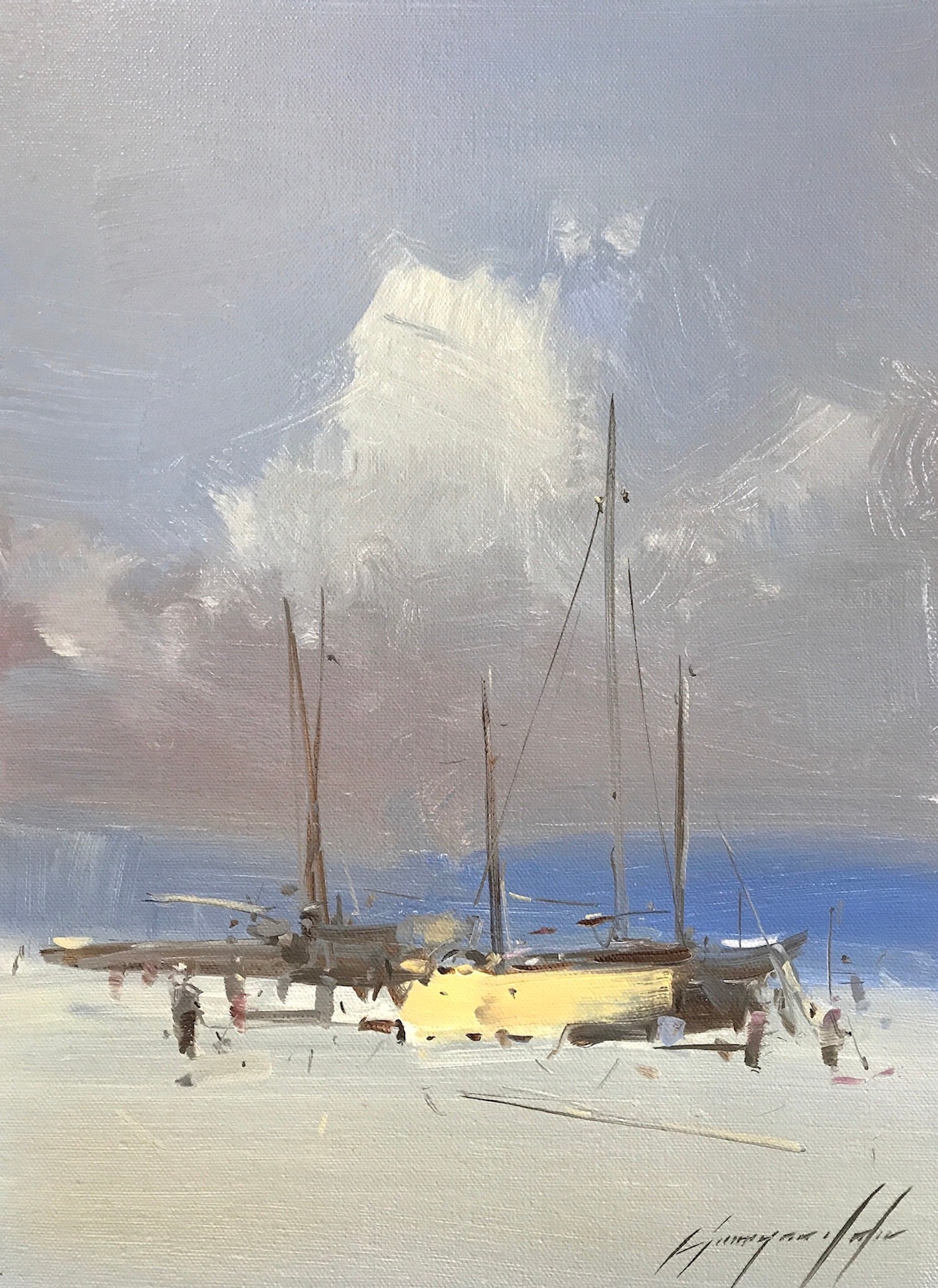 Sail Boats on the Shore