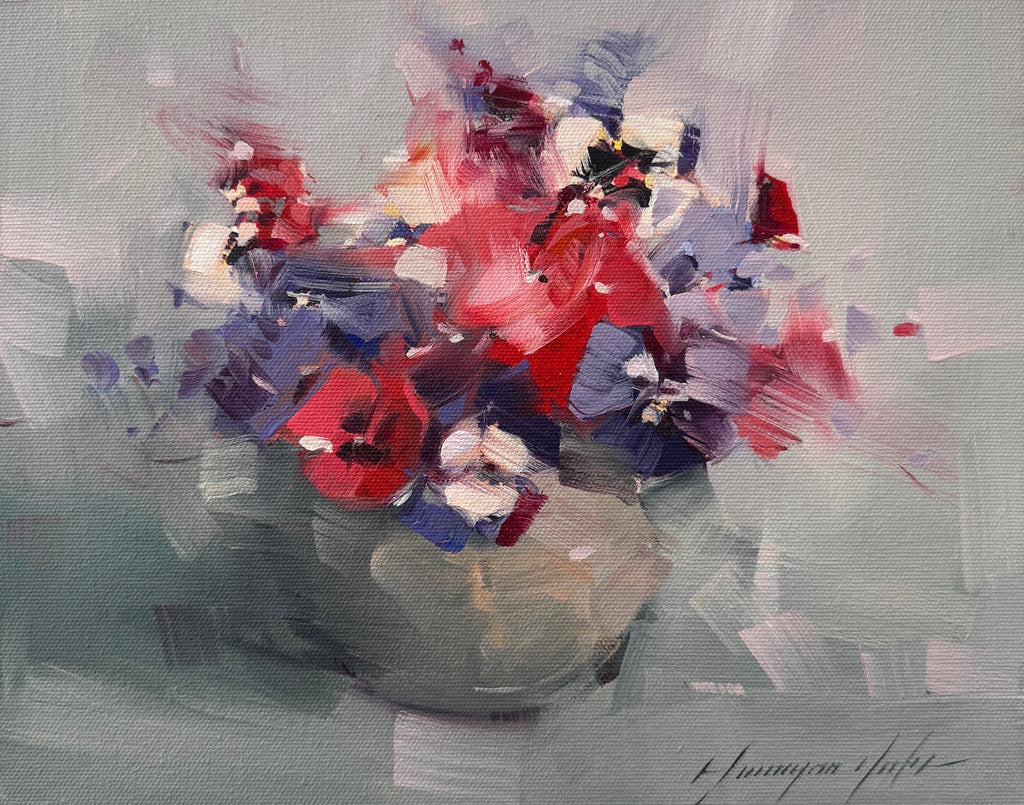 Vase of Pansies