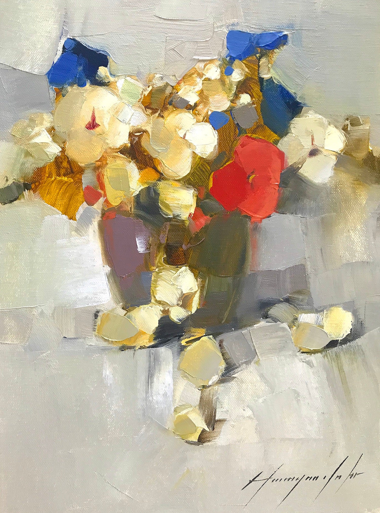 Vase of Pansies
