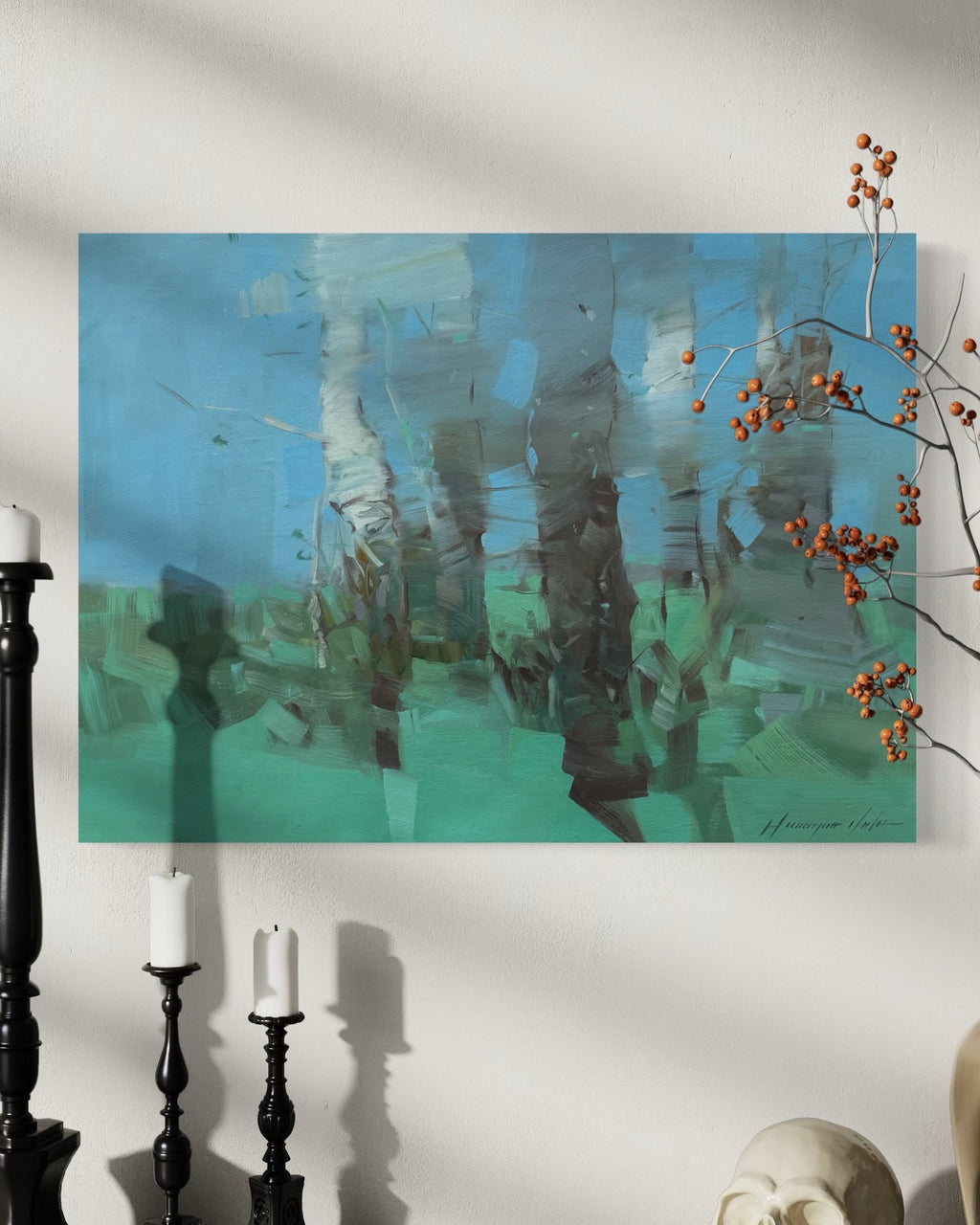Birches in Cobalt