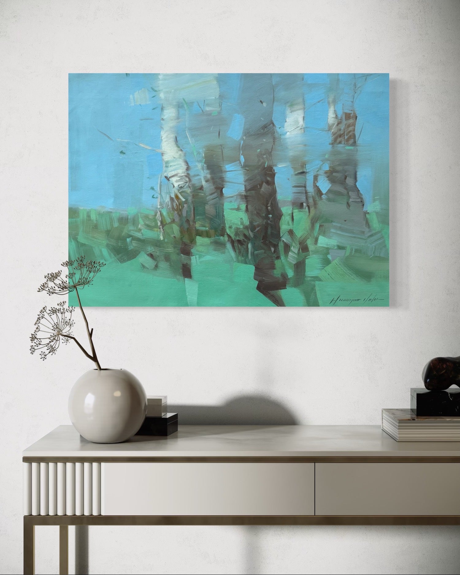 Birches in Cobalt